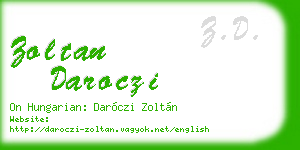 zoltan daroczi business card