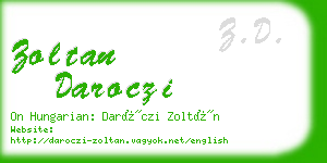 zoltan daroczi business card